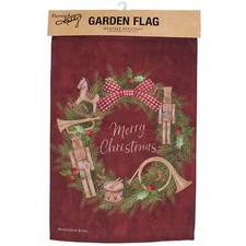 Primitives by Kathy Nutcracker Wreath Garden Flag 454254