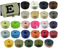 48",54",60",72 inches Capital Initial "E" Military Canvas Web Belt & Buckle 