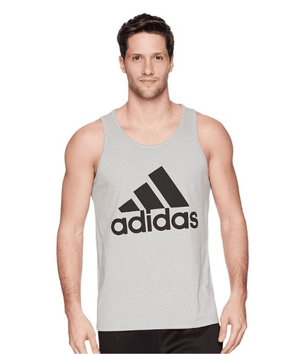 Fabrycznie nowy z metką Adidas Męski BOS Badge of Sport Classic Tank Top Heather Szary/Czarny CF8273 - Zdjęcie 1 z 2