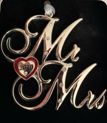 2020 MR~MRS~FIRST CHRISTMAS TOGETHER~ANNIVERSARY ORNAMENT~EUROPEAN CRYSTALS~NIB