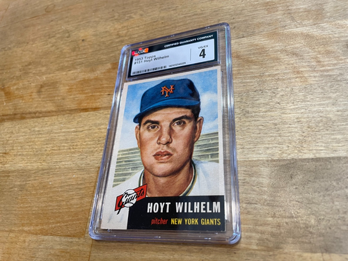 1953 Vintage Topps Baseball Card Hoyt Wilhelm #151 CGC 4 New York Giants