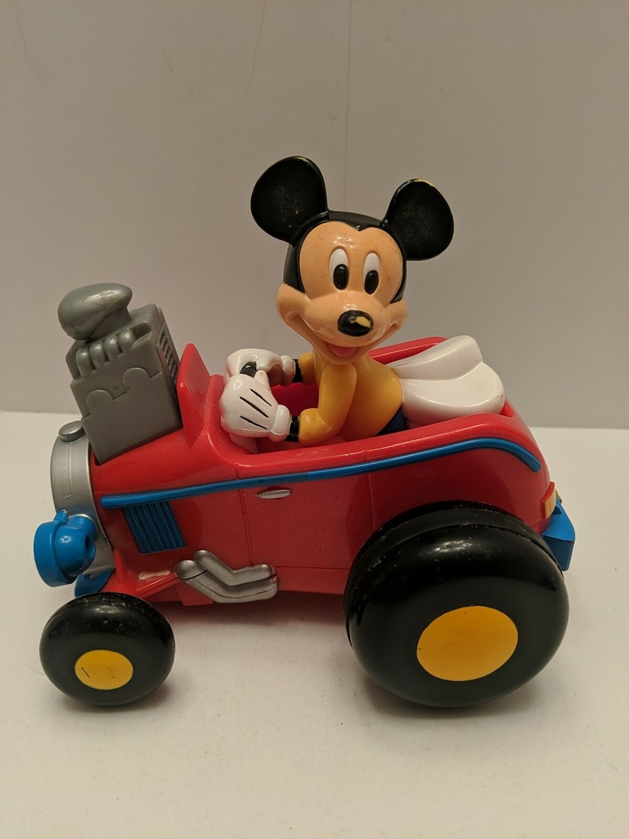 2000 Mattel Disney Mickey Mouse In Red Roadster Car Mickey Moves