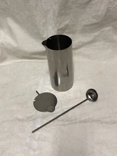 Vintage Stainless STELTON Arne Jacobsen Cylinda-Line Cocktail Mixer with Spoon