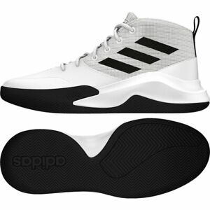 Scarpe da basket bambini ADIDAS Jr Ownthegame wide pelle bianco nero EF0310  | eBay