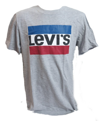 Levis T-Shirt Shirt Jungen Grau Gr 164  Logo Kurzarm  Kindershirt Baumwolle