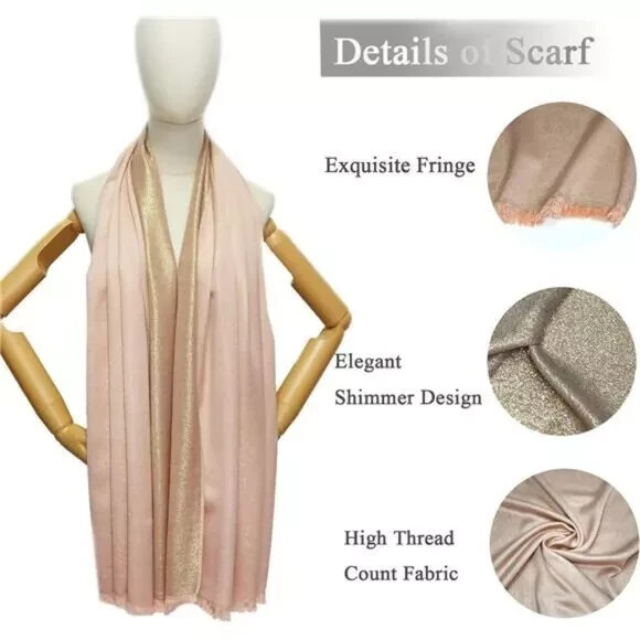 Rose Gold Bridal Shawl Wraps Formal Dress Pashmina Shawls Sparkly Glitter