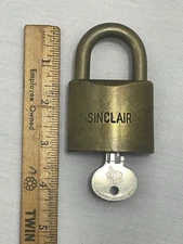 Vintage Sinclair Oil Company Gas Pump Wilson Bohannan Padlock Lock