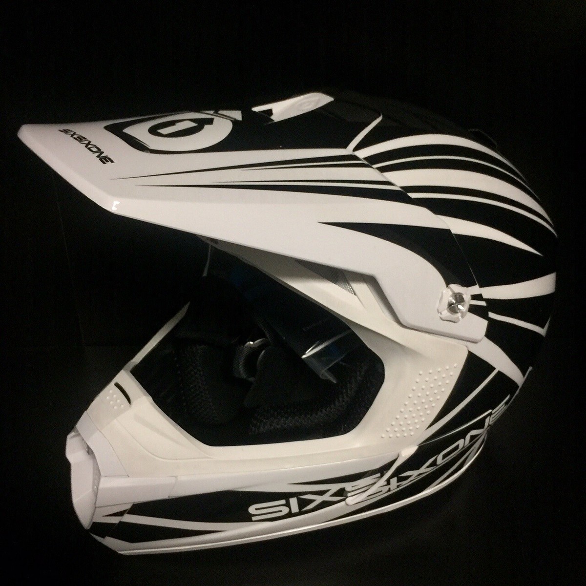 SixSixOne 661 Fenix Shards Helmet White / Black MX Motocross ATV Off Road  Riding | eBay