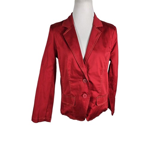 Dockie Brown Wms M Rot Gold Metallic Nähte Baumwolle Elasthan Jacke S5 - Bild 1 von 24