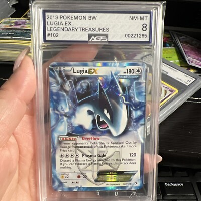 2013 Pokemon B&W Legendary Treasures Lugia EX #102/113 Graded AGS 8 NM |  eBay