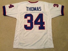 UNSIGNED CUSTOM Sewn Stitched Thurman Thomas White Jersey - M, L, XL, 2XL