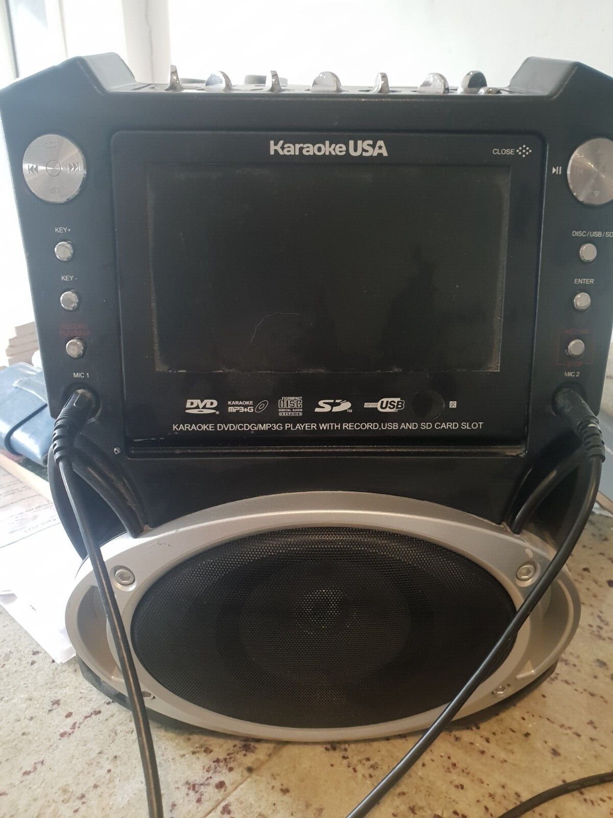 Karaoke Machine with 2 microphones Karaoke Model GF829 Christmas