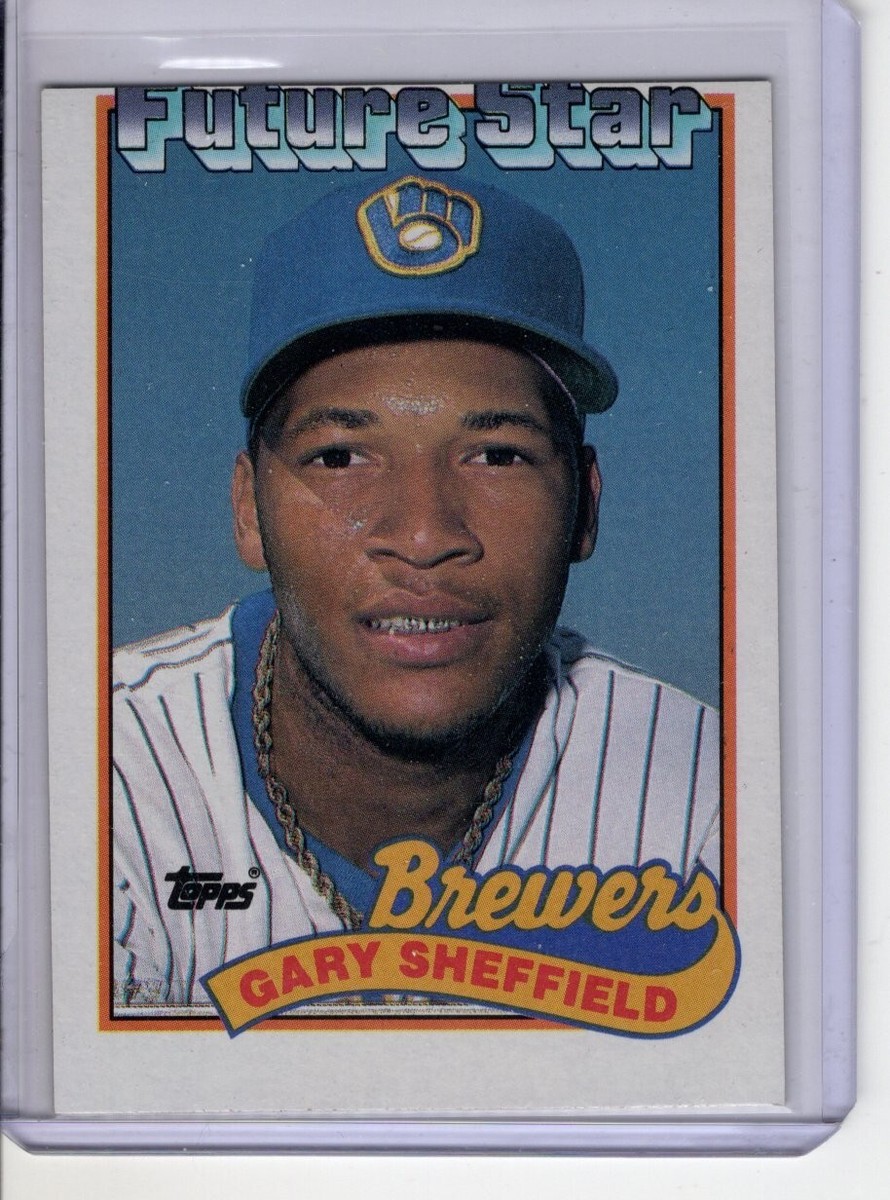 1989 TOPPS GARY SHEFFIELD (ROOKIE) BASEBALL CARD (OFF-CUT) #343