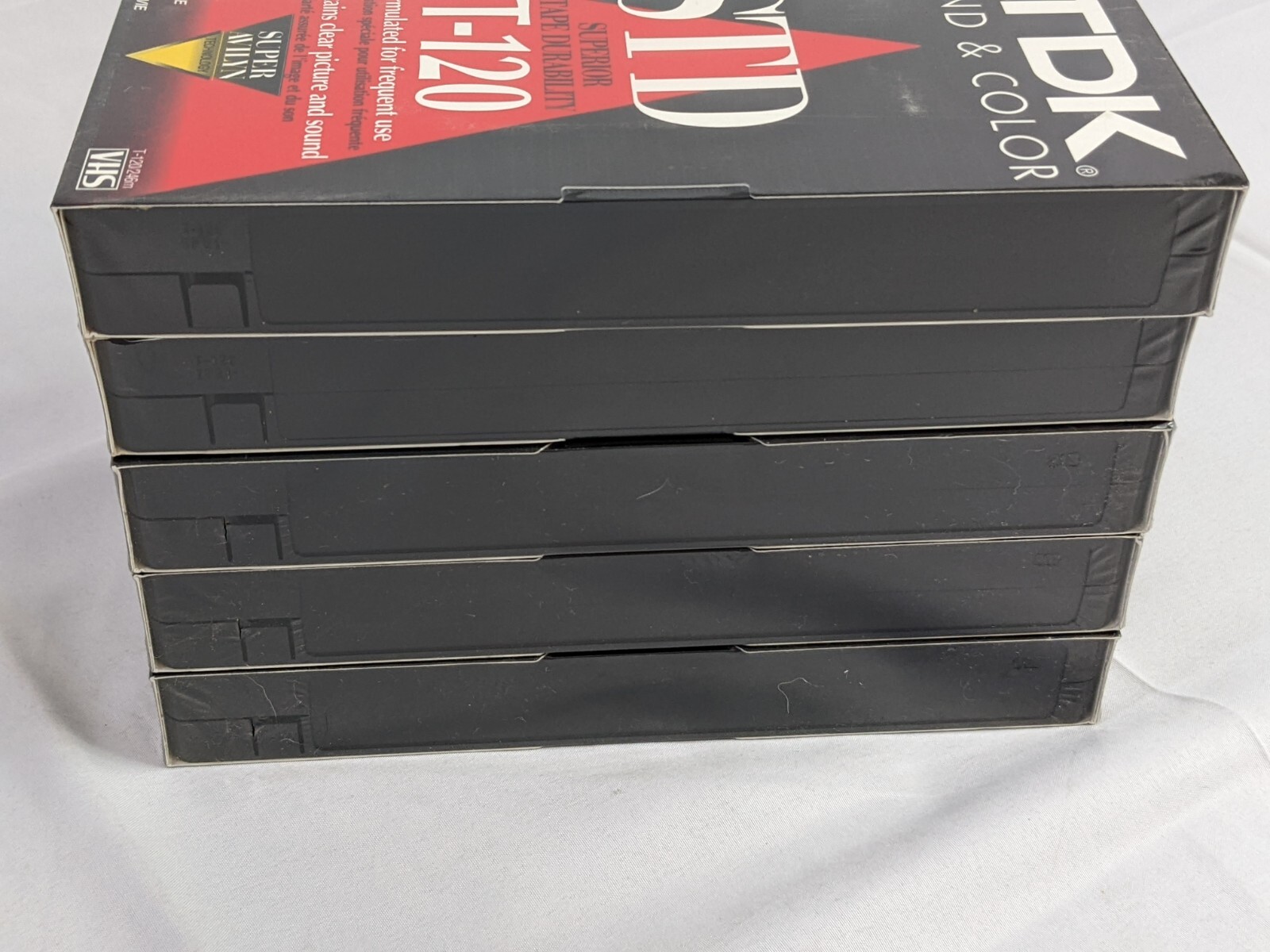 Lot of 5 VHS Blank Tapes! TDK Sound & Color STD T120 Fuji HQ120 6