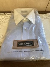 NOS Men's Van Heusen Dress Shirt LIGHT Blue Size 15-32 NEW IN PACKAGE