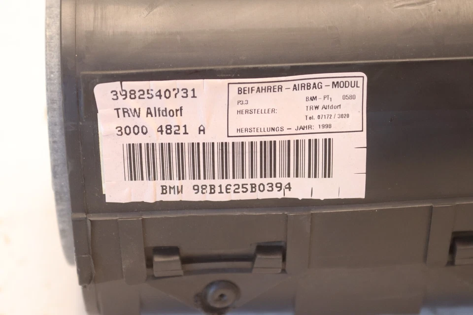 BMW M3 E36 1996-1999 TABLERO DE INSTRUMENTOS LADO DERECHO PASAJERO AIRBAG OEM Foto 2 de 4