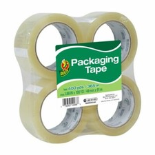 Duck Brand Standard Packaging Tape Refills - 4 Extra Long Rolls, 400 yds, Clear