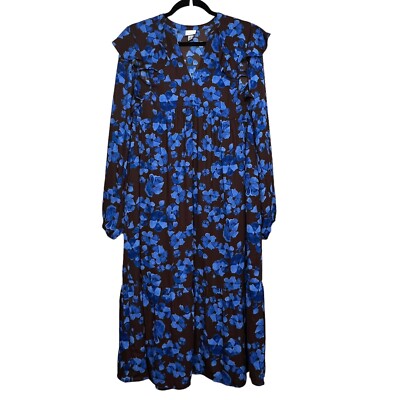a new day blue floral dress Blue Floral Printed Flutter Tank Tiered Maxi Dress *FINAL SALE* – SSYS main image 1