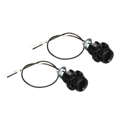 E12 Glühbirne 2Pack 10'' Leitung Vollgewinde LED Halter für Hängeleuchten Schwarz