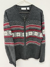 croft barrow Vintage Sweater Size Large With Zipper