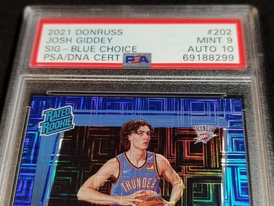 PSA 9/10 RC AUTO /49 JOSH GIDDEY RATED ROOKIE BLUE ?COLOR MATCH 