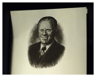 Artist Rendition Of President Gerald Ford At Funeral 8x10 Silver Halide Photo