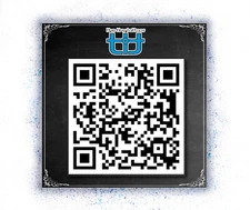 Custom QR Code Temporary Tattoo in black. Personalise your temporary tattoo!