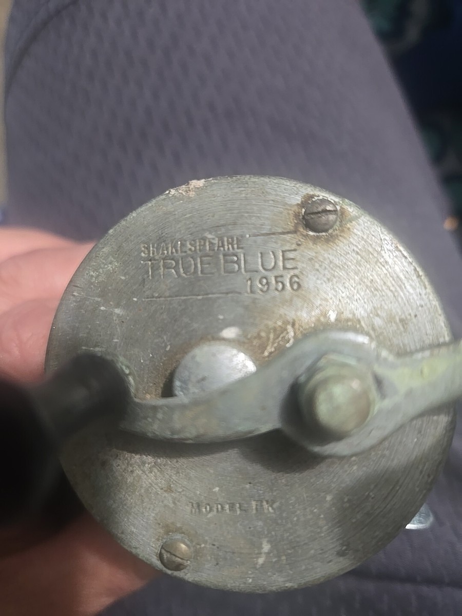 Moulinet ancien Shakespeare True Blue 1956 modèle Fk appât