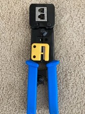 RJ45 Network Cable Crimper Crimping Pliers Cat5 Cat6 End Pass Through RJ11/12