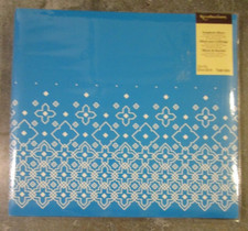 Recollections Aqua Blue Patterned 12x12 Scrapbook Album 10 pgs/20 sheets NEW