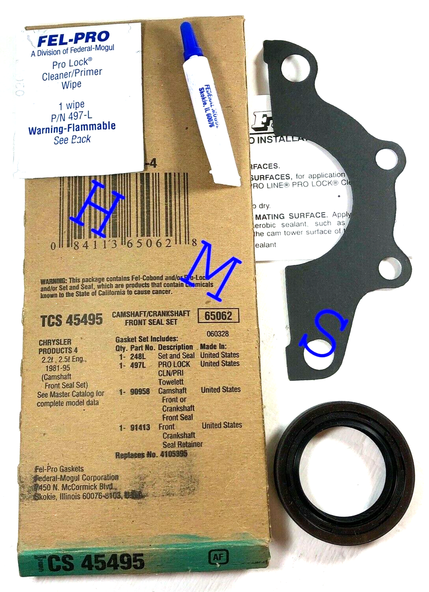 FEL-PRO Tcs 45495 Timing Cover Gasket Seal Set Fits Chrysler Dodge