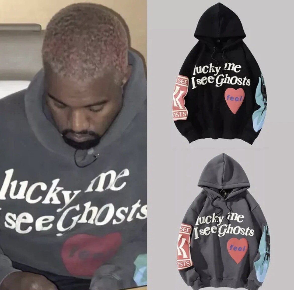 Kid Cudi X Kanye West Lucky Me, I See Ghosts Unisex. PLEASE READ THE  DESCRIPTION | eBay