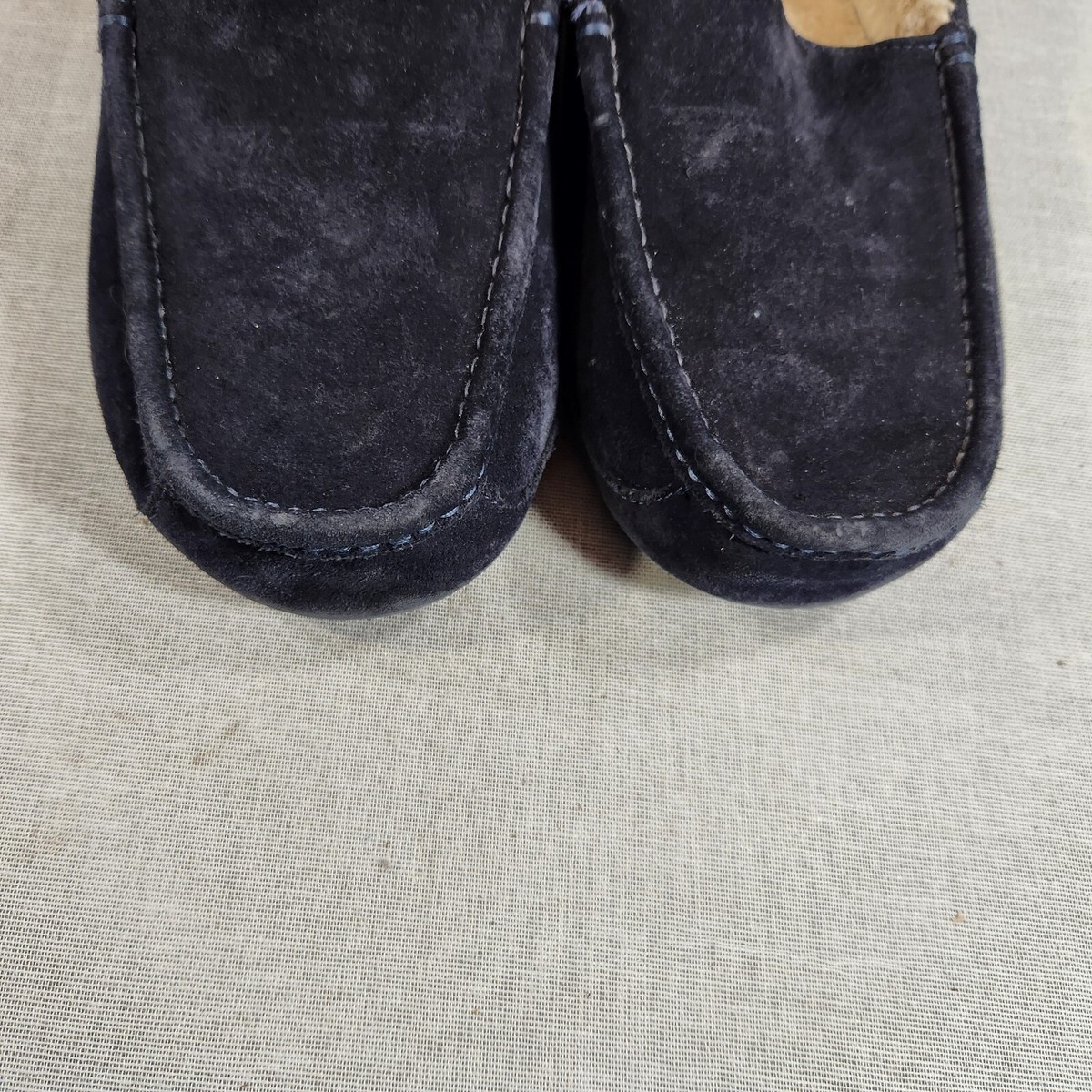 UGG‎ Ascot 1101110 Navy Blue Suede Shearling Lined Slippers Mens Size 10 UGG Ascot Men main image 4