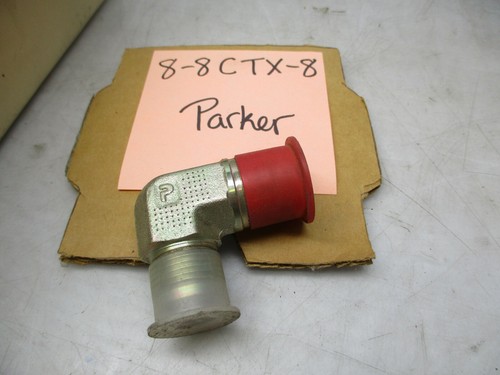 PARKER MALE ELBOW, 8-8 CTX, 1/2" JIC MALE X 1/2" NPT MALE, STEEL - Picture 2 of 3