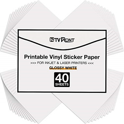 printable vinyl for inkjet printer laser printer 40 pcs glossy