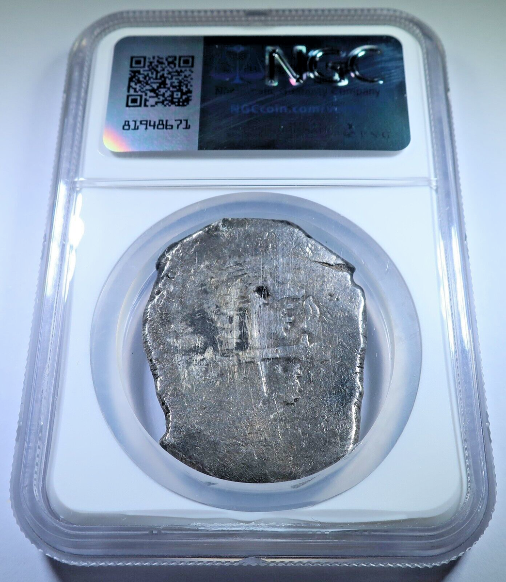 NGC Vliegenthart Shipwreck Rare 1730-G Spanish Mexico Silver 8