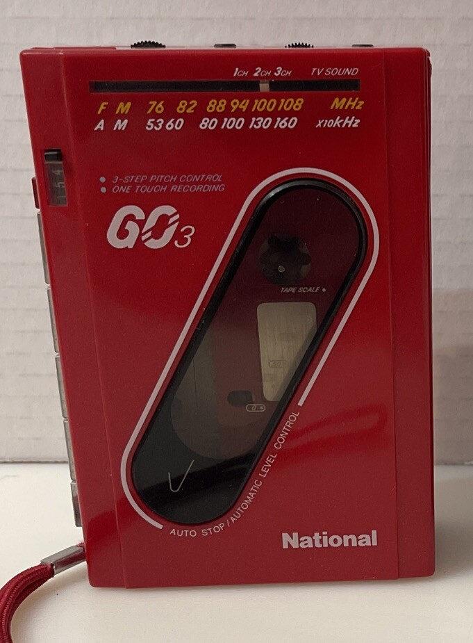 ナショナル　GO3 RX1920 Vintage National GO3 RX1920 Portable Cassette Radio w/Case