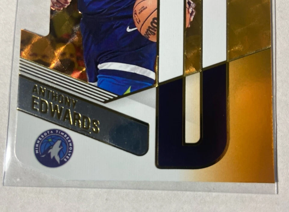 Anthony Edwards 2022-23 Panini Donruss Elite Spellbound D Orange Die-cut Card - Image 3 of 4