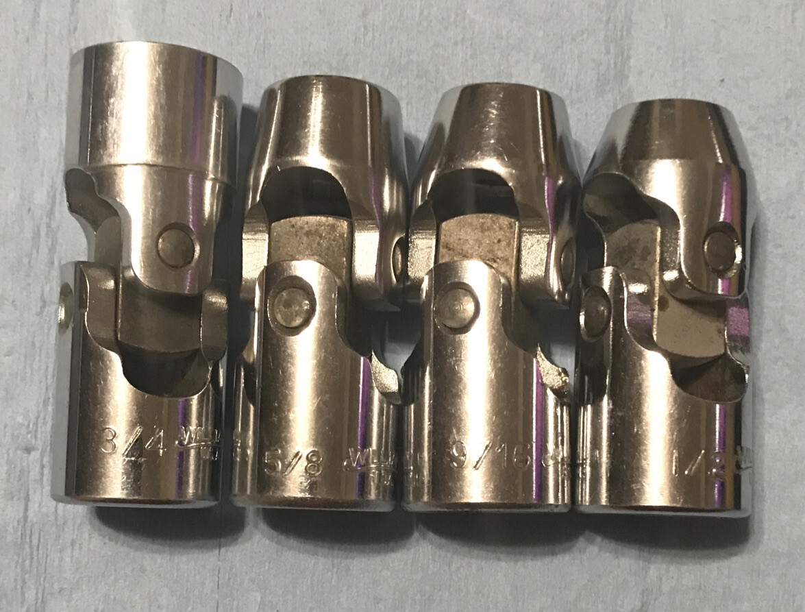VTG Williams 4pc 1/2 Dr Swivel Flex Sockets 1/2 9/16 5/8 3/4 USA A