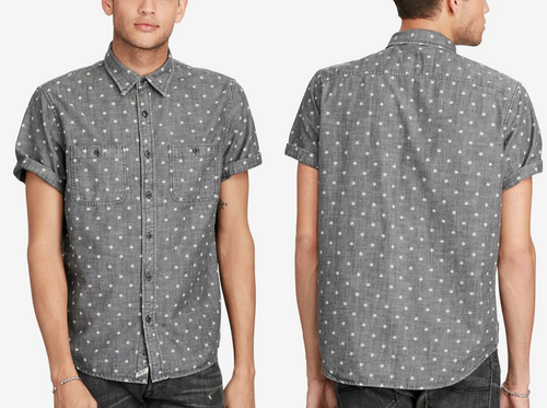 Star Cotton Chambray Shirt Grey NWT | eBay