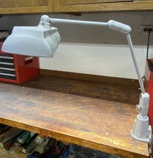 Vintage Art Deco Swivelier Articulating Desk Drafting Industrial Clamp On Lamp