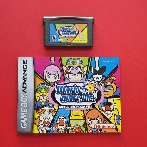 WarioWare, Inc. Mega Microgame$! Game Boy Advance Authentic Saves Manual Sticker
