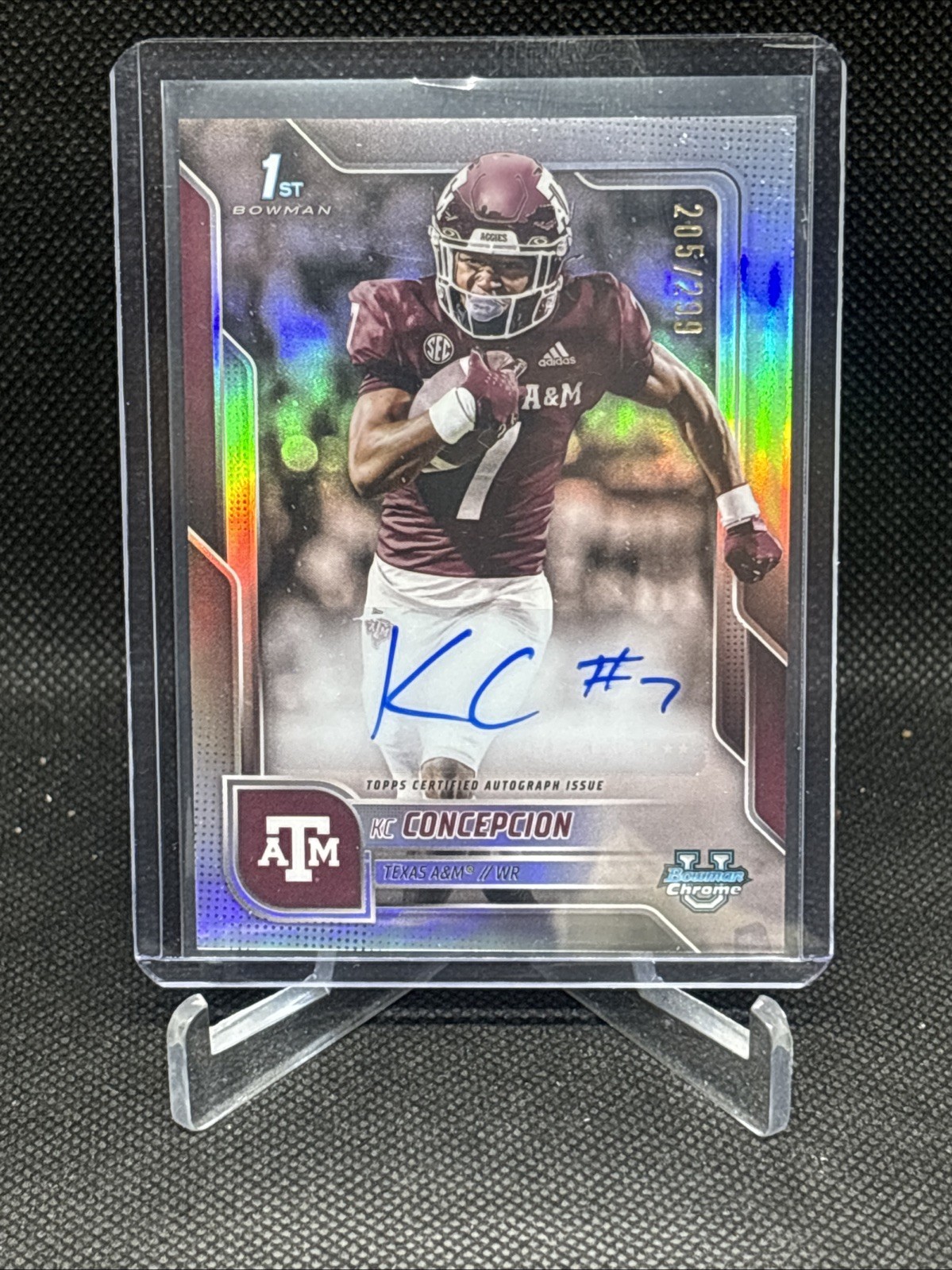 KC CONCEPCION 2025 Bowman U University 1st Chrome Refractor AUTO #/299 🔥🔥 A&M