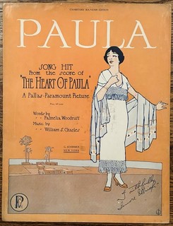 scarce SILENT FILM sheet music HEART OF PAULA starring LEONORE ULRICH 1916
