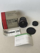 New Canon FD 24mm F1.4L MF Wide Angle Lens. Box, Caps Included