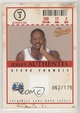 2004-05 Fleer Authentix Jersey Authentix 62/175 Steve Francis #JA-SF 2u3