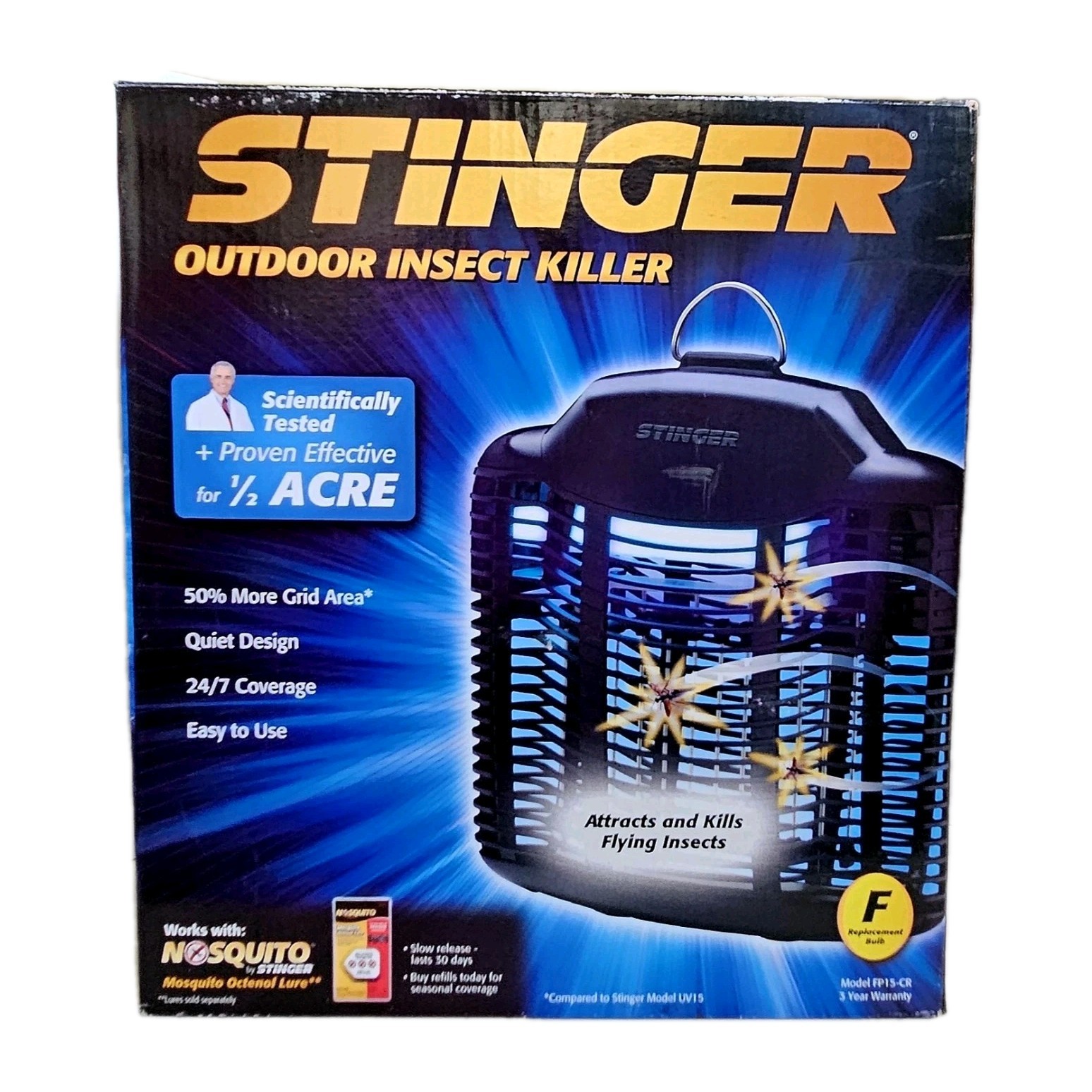 Stinger Outdoor Insect Killer Model FP15-CR 1/2 Acre Quiet D