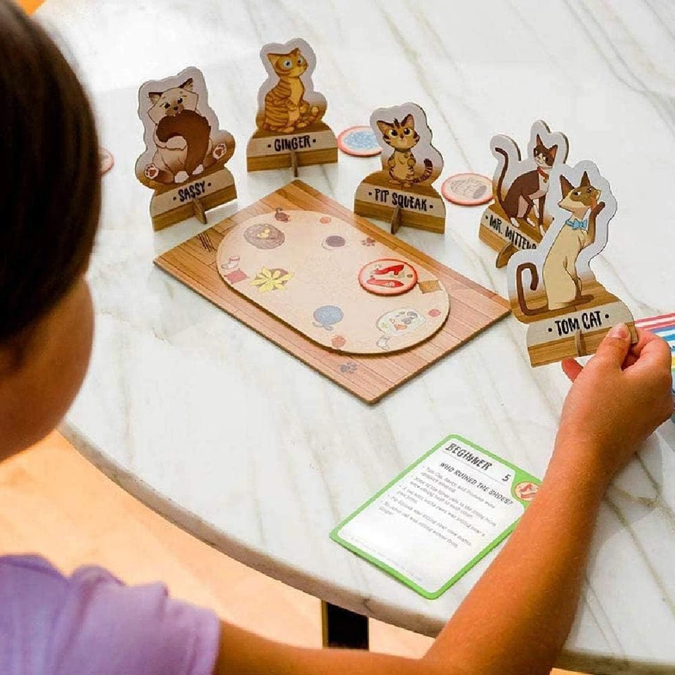 Juego cerebral y rompecabezas Think Fun Cat Crimes para niños y niñas de 8 años y... Foto 3 de 4