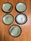 Frankoma Pottery 10" Dinner Plate 5F Plainsman Prairie Green Set of 5