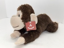 Aurora Plush 12" Chimp Monkey Stuffed Animal Brown Tan Soft Cuddle with Tags